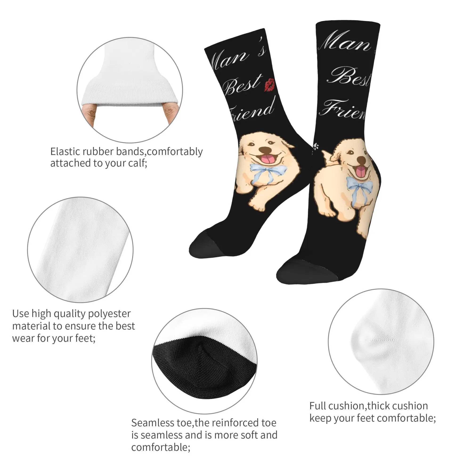 Melhor amigo do homem sabrina carpinteiro meias das mulheres dos homens meias harajuku primavera verão outono inverno meio tubo meias