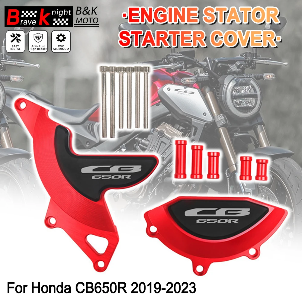 

CB650R Motorcycle CNC Left and Righ Engine Stator Starter Cover Frame Slider Protector For CB650 R CB 650R 2019-2023