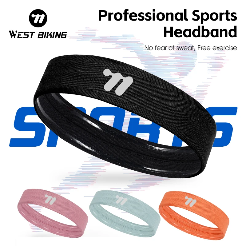 WEST BIKING Sports Headbands Non-Slip Moisture Wicking Elastic Sweatband Men Women Workout Fitness Gym Running Cycling Headscarf