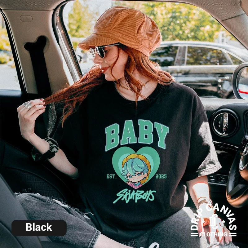 

European American Comfort Colors® Kpop Demon Hunter Saja Boys Baby Bias T-shirt, Korea Pop Idol Fan Group Shirt