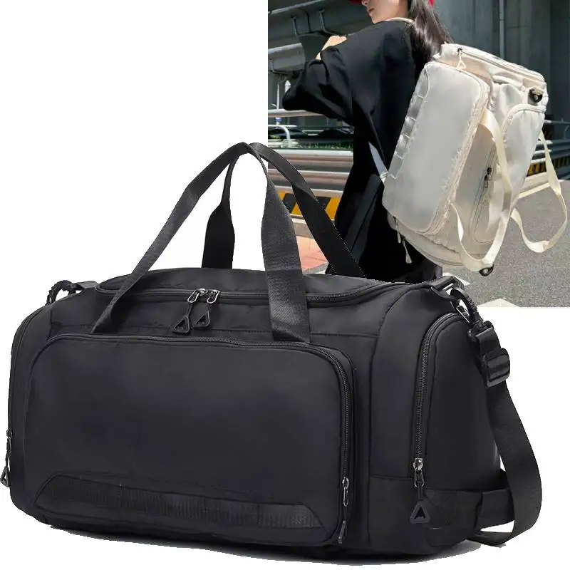 スポーツフィットネス女性バッグジムヨガダッフルバッグ靴ポケット付きアウトドアハイキング水泳荷物収納ハンドバッグ大型バックパック