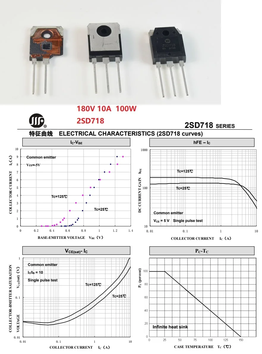 Nvarcher DIY 키트 JLH 1969 클래스 A 듀얼 채널 앰프, 오리지널 2SD718 또는 ONSEMI NJW0281G 포함, 100W