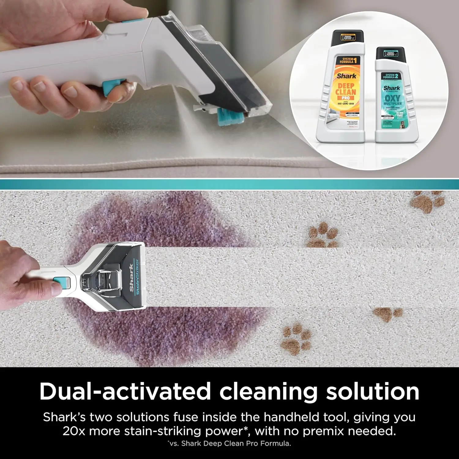 Nettoyant pour tapis droit, zone lea & solutions.com stery Cleaner avec, nettoyant pour taches et taches intégré, parfait pour les animaux de compagnie, les livres profonds et les taches dures