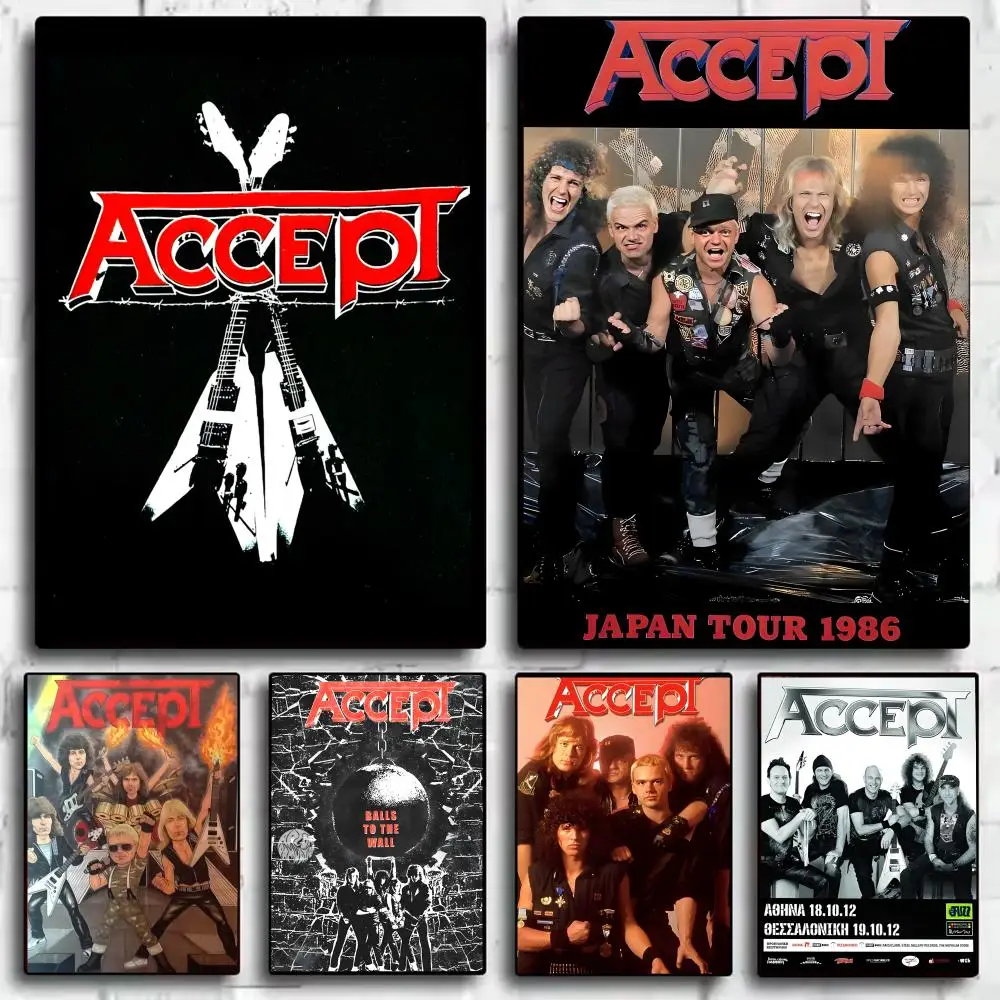 Heavy Metal Band Accept Poster HD art sticky wall waterproof home living room bedroom bar aesthetic decoration
