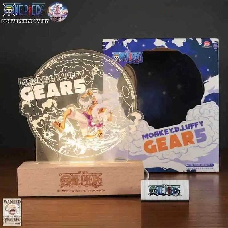 

One Piece Animation Luffy Five Level Acrylic Display Light Anime Peripheral Printing Vertical Stereoscopic Desktop Ornaments Toy