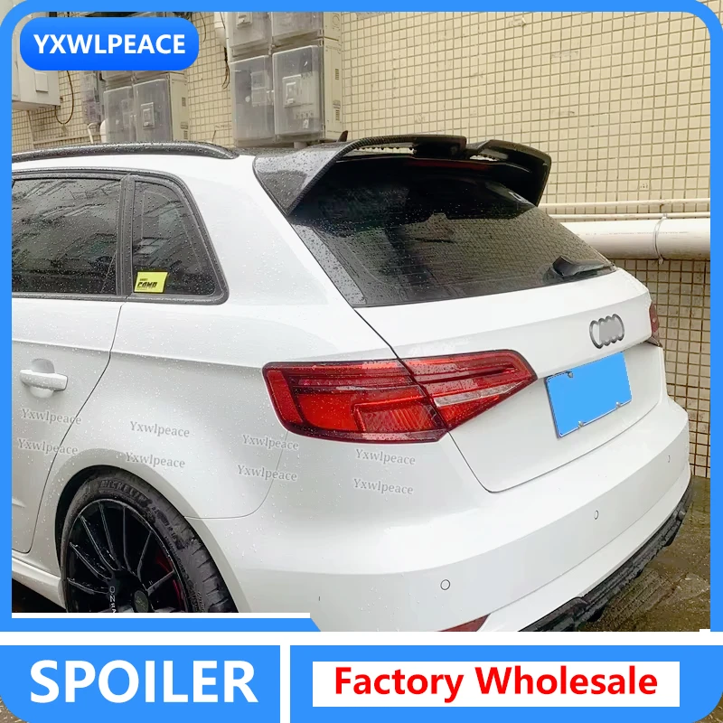 

For Audi A3 S3 S Line 8V 5Doors Hatchback 2014-2018 Roof Spoiler High Quality ABS Material Rear Trunk Wing Car Accessories