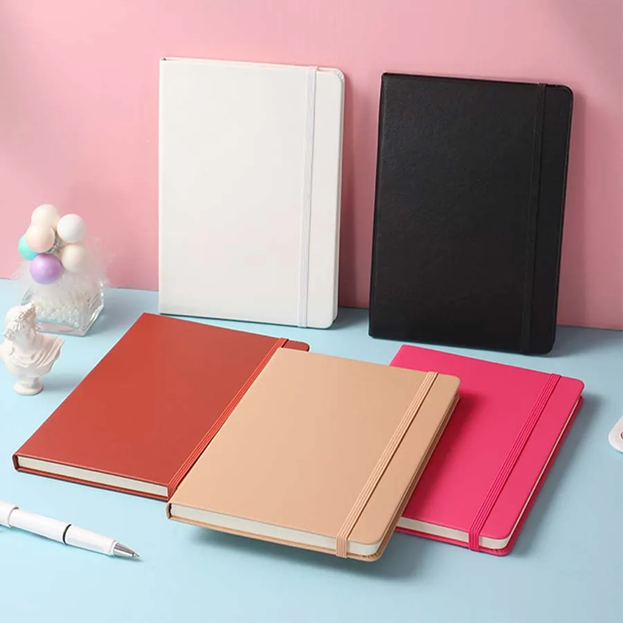 2pc Notebook Leather Office Journal Diary notepad Stationery Student Class lined NoteBook 200pages