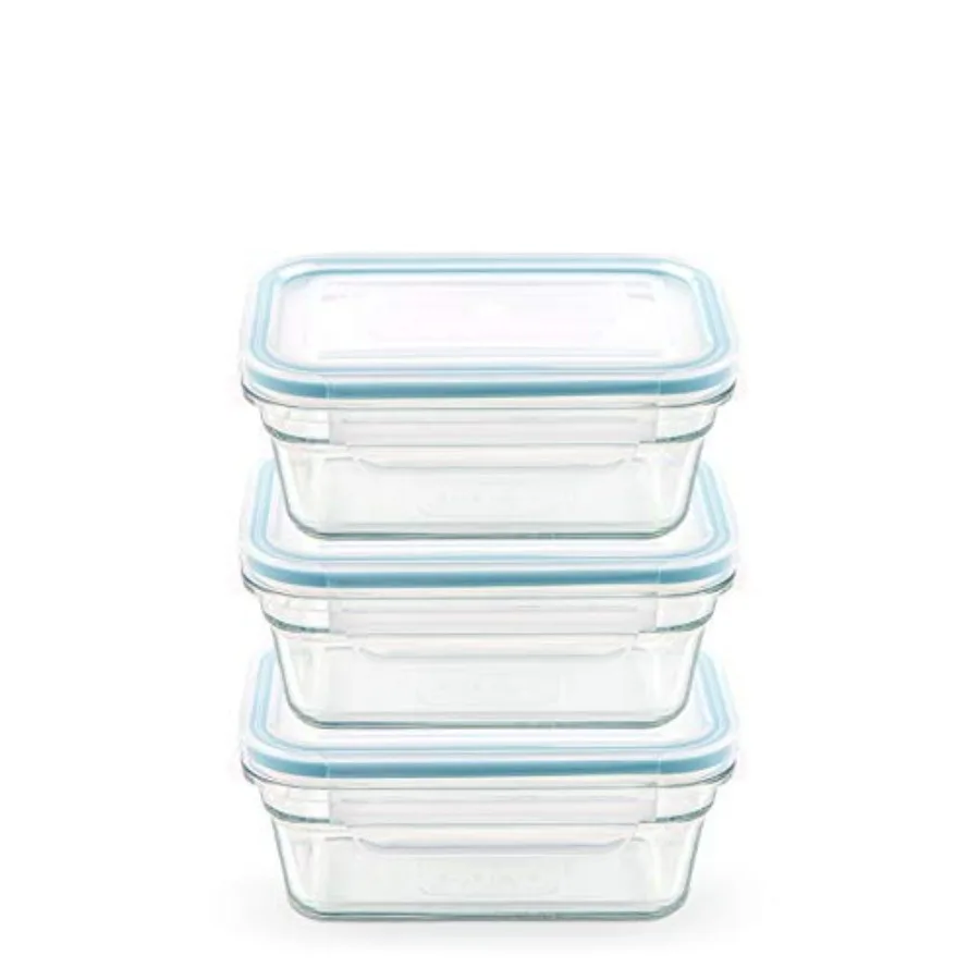

Airtight Rectangular Storage Container Set with Snaplock Lid for Kitchen Organization Microwave and Oven Safe AntiSpill Design