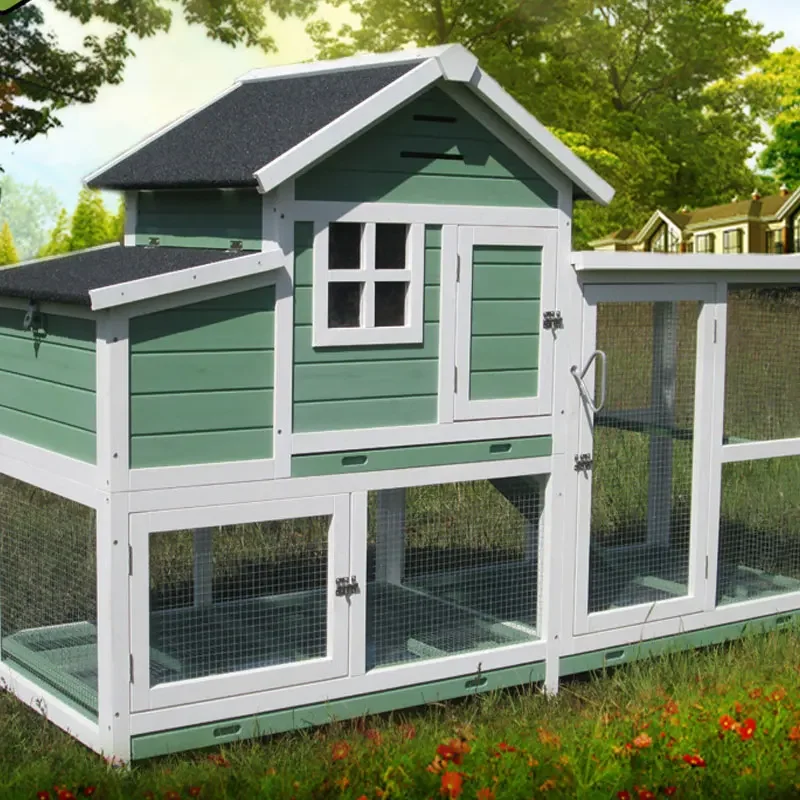 Custom Wooden Pet Dog Hen House Outdoor Cheap Wood Large Chicken Coop Rabbit Cage