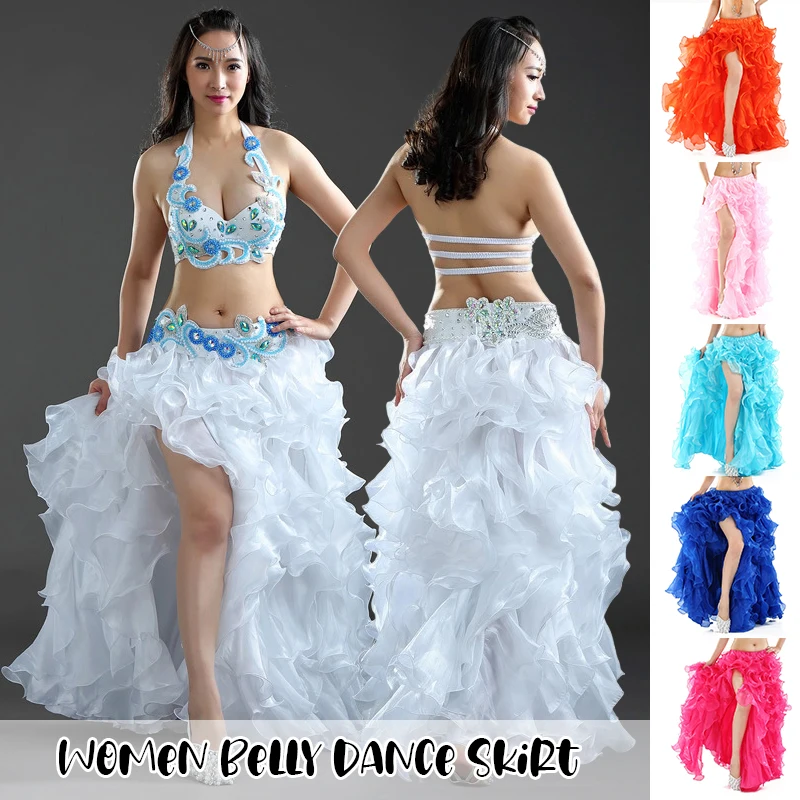 New Sexy Belly Dance Costume Long Split Skirt Belly Dance Clothes Women Belly Oriental Dance Training Stage Performance Wear