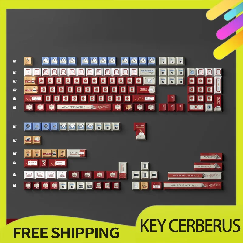 

Key Cerberus Wizarding World Keycap Thermal Sublimation Pbt Mechanical Keyboard Keycap Set Customized Gaming Accessories Gifts