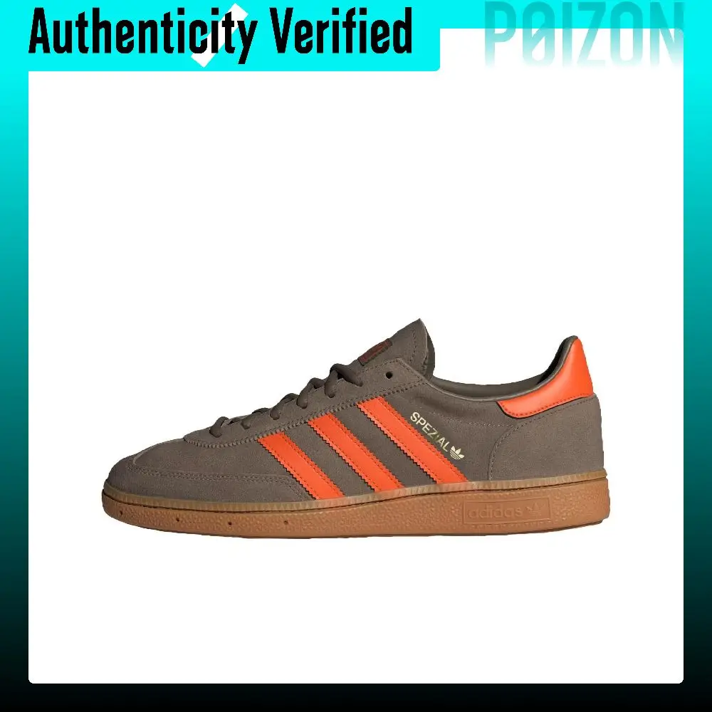 Adidas Originals HANDBALL SPEZIAL Abrasion Resistant Abrasion Resistant Low top Skateboard Shoes Unisex Brown JR3846