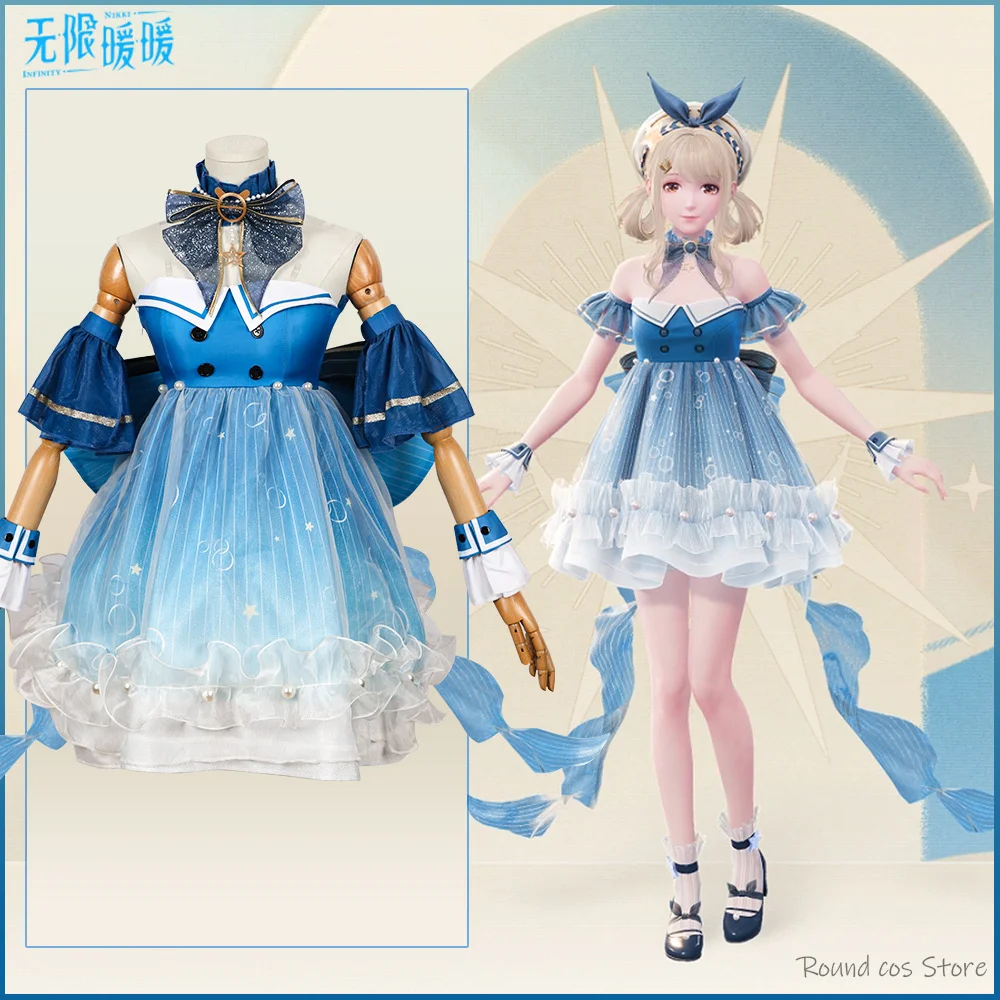 Game Infinity Nikki Lolita Cosplay Costume Women Adult Dress Uniform Back Bow Full Set Accessories Suit Casual Outfits