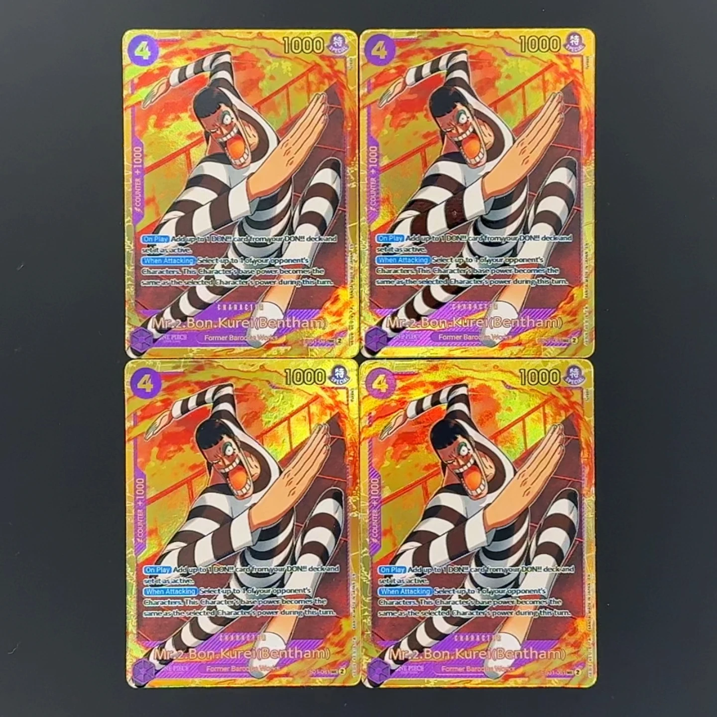 

One Piece TCG OPCG English Bentham character card EB01-061 Mr.2 Bon.Kurei card Textured Foil Card Anime Collectible Cards