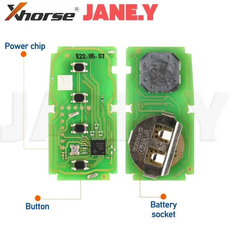 Ferramenta chave global xhorse vvdi para toyota 4d 8a 4a xsto01en universal vvdi xm38 chave inteligente fob chip suporte 312 314 315 434 gera