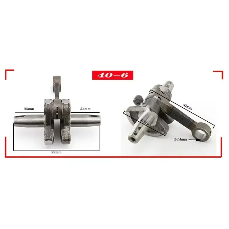 

Popu For 49cc 2 Stroke Heavy Duty Mini Pocket Bike Pit Bike Parts Motorcycle Engine 40-6 Crankshaft