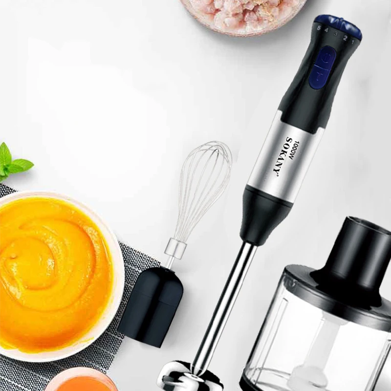 Houselin 1000W Kitchen Immersion Blender, 4-In-1 Stainless Steel Handheld Blender Stick Mixer Handheld Blender, Smoothie Blender