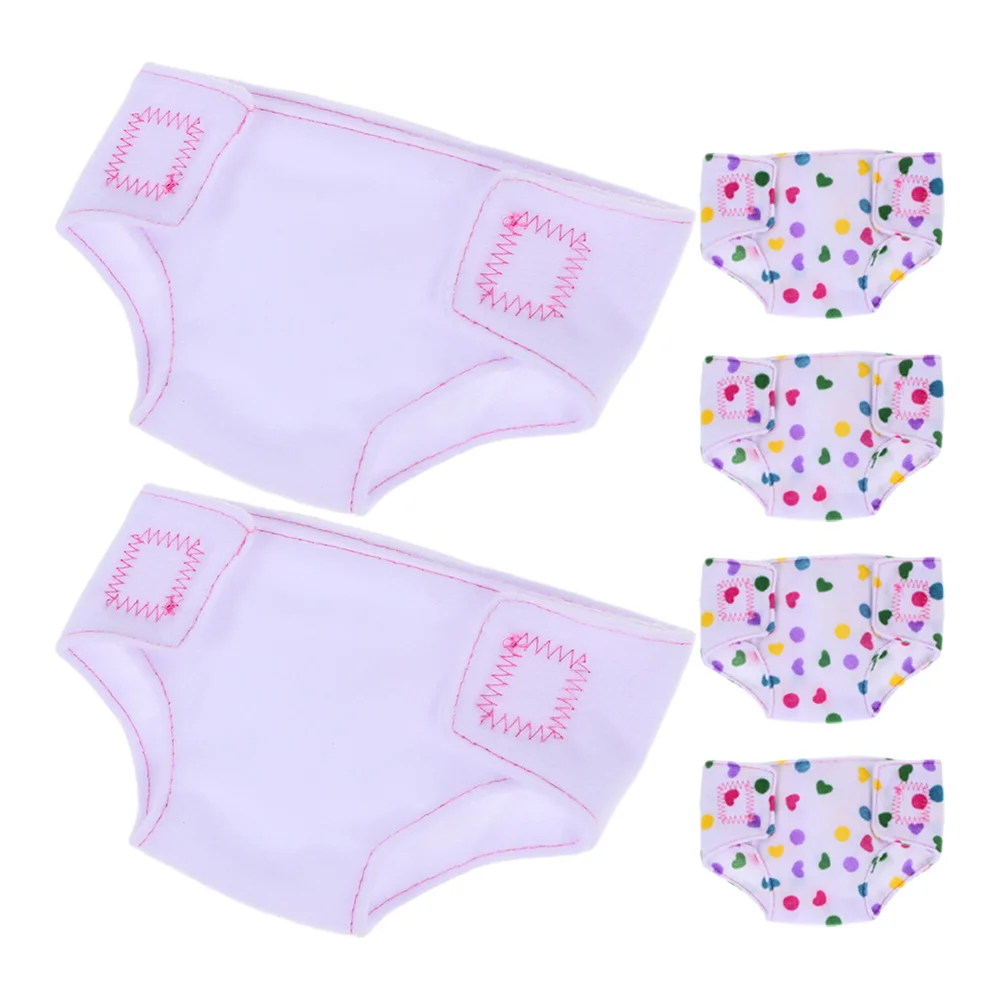 

6 Pcs Pretend Play Accessories Cloth Diapers for Babies Adjustable Outfit Underwear Kit