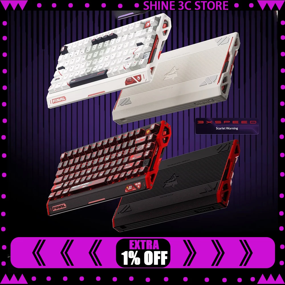 

PIIFOX AS-KB-FN75 Wired Keyboard aluminium alloy 8K HZ Magnetic Axis Keyboard Double Ended Drive For VALORANT Pc Accessories