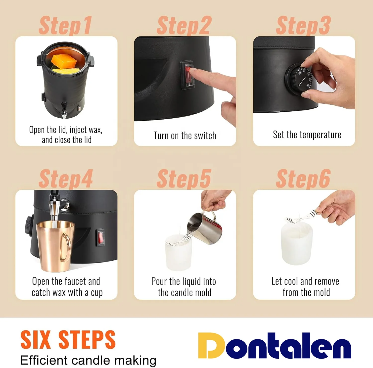 10L Set Zwarte Kaars Wax Machine Wax Oven Kaars Sintermachine