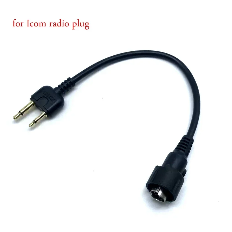 Replacement Change Plug Cable for Noise Reduction Aviation Headset VOX Volume Adjustment Dual PTT Mic Speaker Pilot Headphone