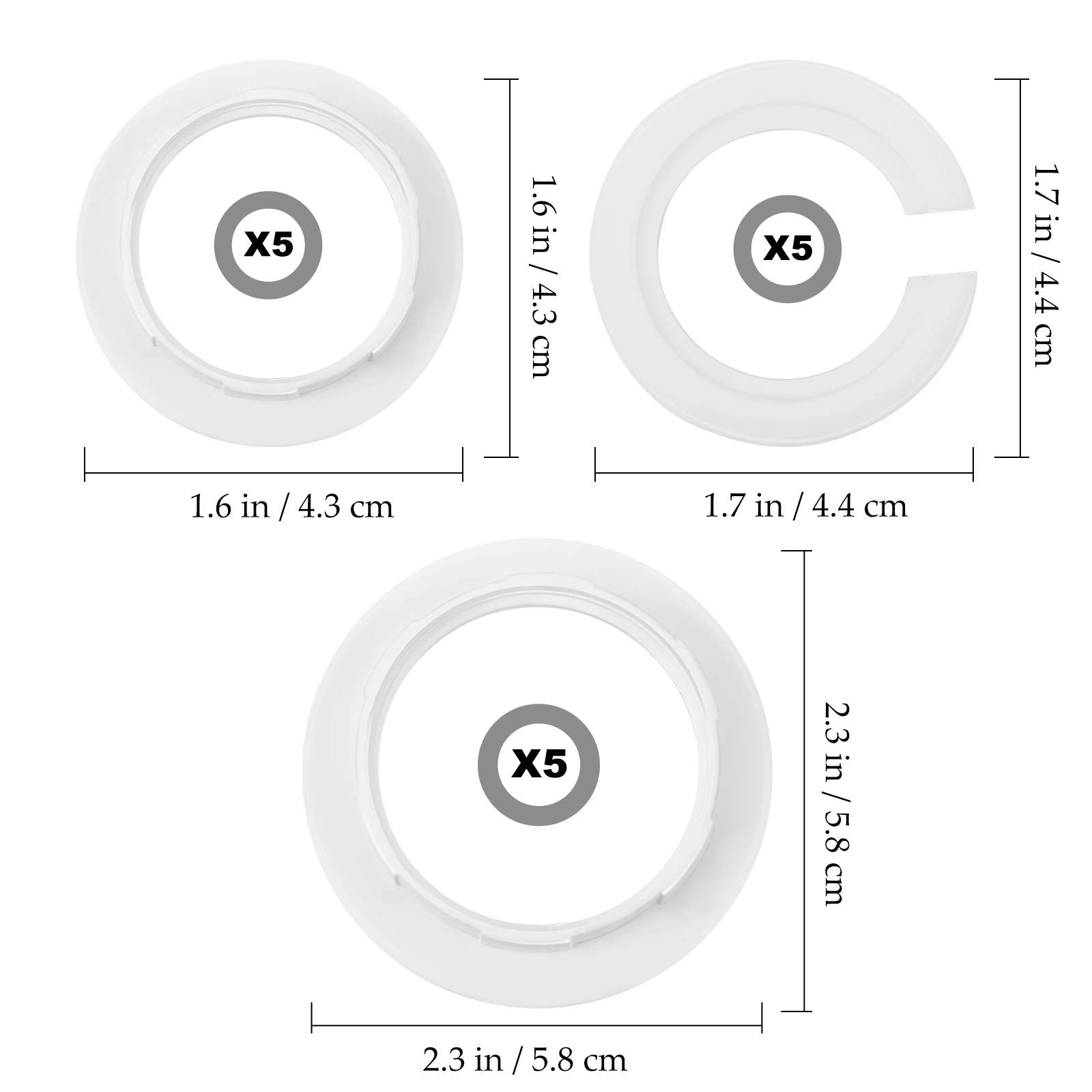 

15 Pcs E27 Shade Holder Lamp Shade Collar Rings Light Socket Rings Lampshade Kit Plastic Desk Floor Lamp Parts