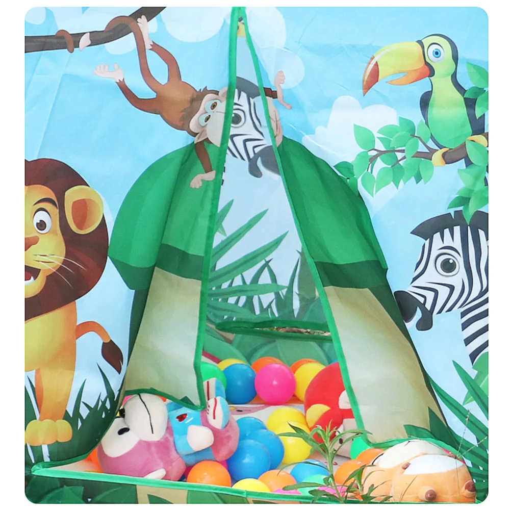 Playhouse with Windows Children's Tent Roll-up Door Princess Indoor Outdoor Playset