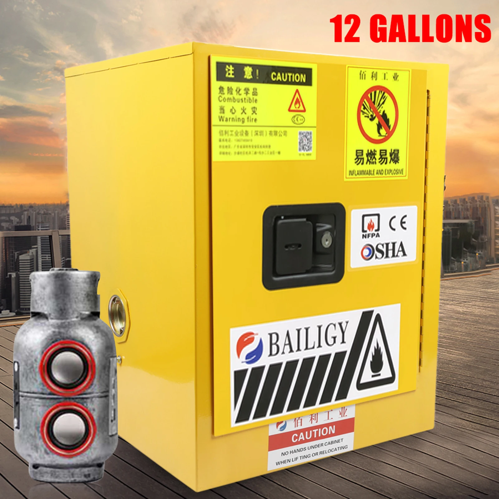 

15L/4gal Large Capacity Laboratories Safety Cabinet Waterproof Dust-proof Shell Explosion-proof for Commercial, Industrial
