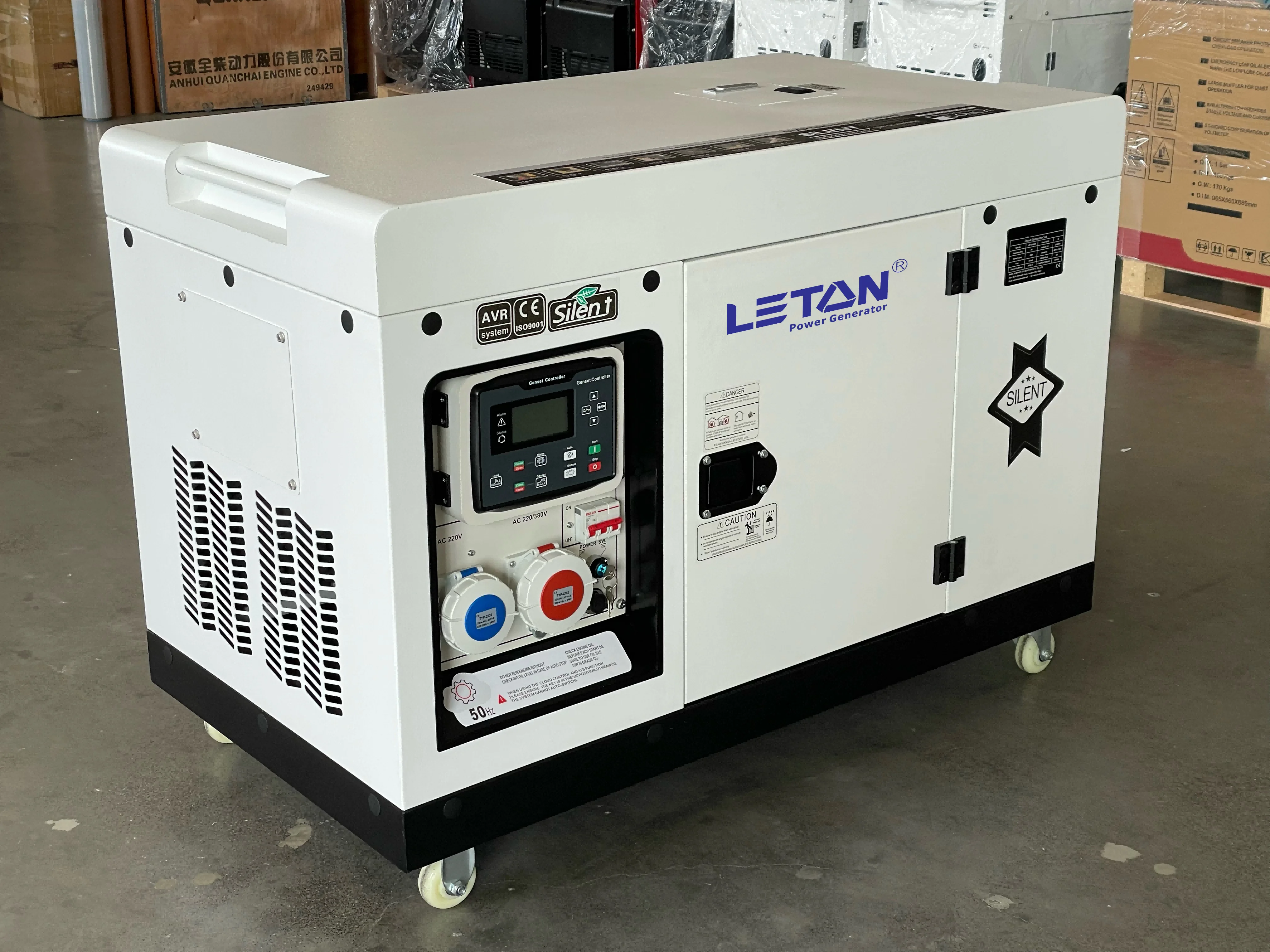 LETON POWER Ultra-quiet diesel generator 5KVA Portable 1-phase 3-phase low noise 10KW 20KW 15KW 12KW 8KW 10KW 12KVA 15KVA 380V