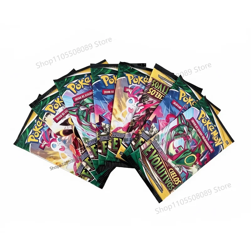 Spanish 360Pcs Poke TCG Sword & Shield Evolving Skies Classics Booster Box Trade Card Game Children Collectible Cards