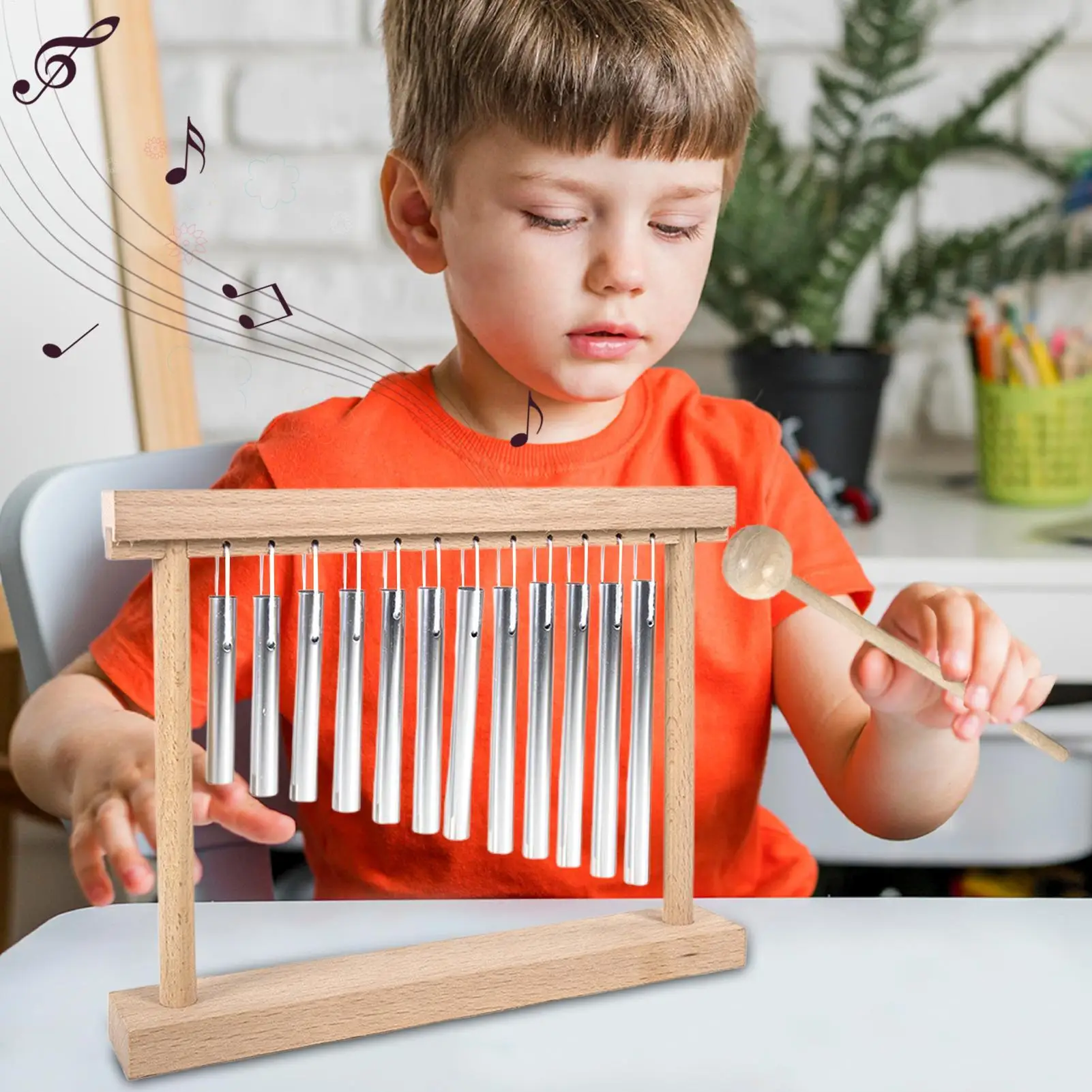 

Bars Chime Educational Hand Chimes Collaborative Entertainment Tool Lightweight Windchimes For Temple Classroom School Men Yoga
