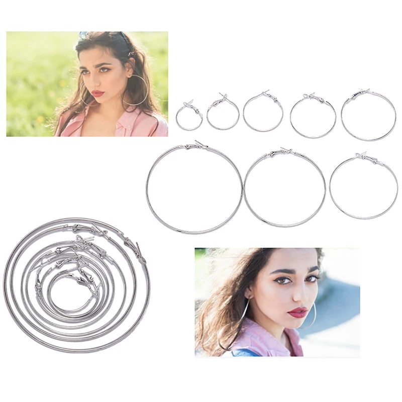 10-50 teile/los 20 25 30 35 40 mm Hoops Ohrring Großen Kreis Hängen Ohrringe Erkenntnisse Für DIY Schmuck, der Zubehör Liefert – Detail 4