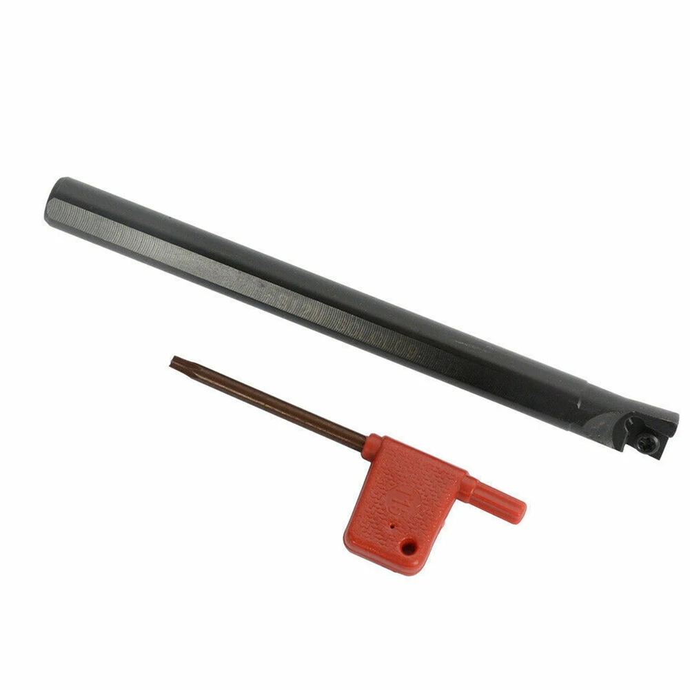 

Tool Holder Turning Tool Holder INDEXABLE BORING BAR Left Hand 95 Degrees With T8 Wrench Alloy Steel Black Home