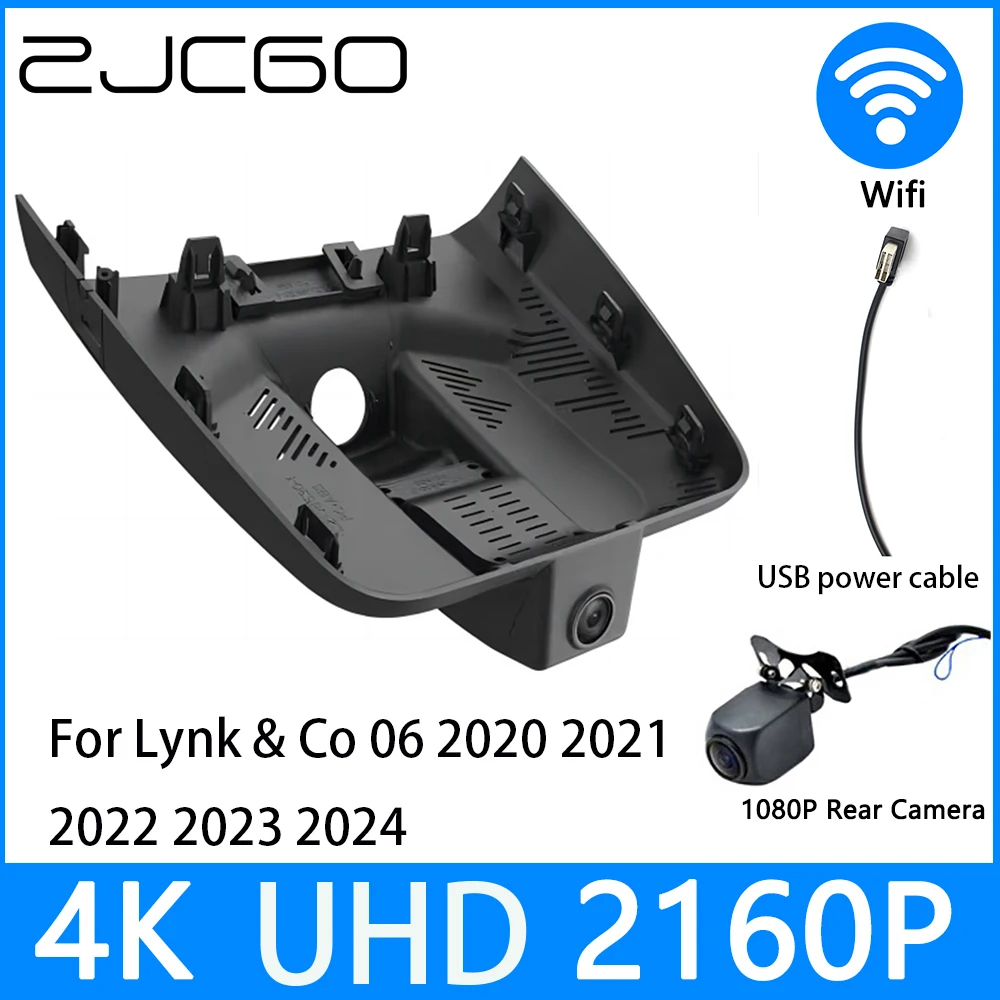 ZJCGO Dash Cam 4K UHD 2160P Car Video Recorder DVR Night Vision parking for Lynk & Co 06 2020 2021 2022 2023 2024