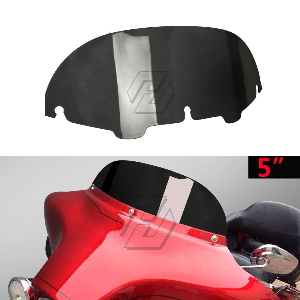

for Harley Touring Electra Glide FLHTC FLHX FL 1996-2013 5" Motorcycle Windshield Windscreen Case