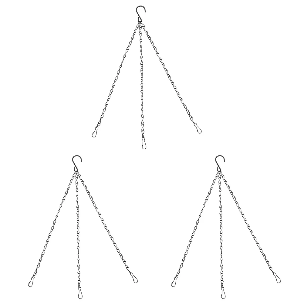 

3Pcs Exquisite Detail Flowerpot Chains Safe Ergonomic Hanging Hooks for Living Room Bedroom Bathroom Nursery Flower Basket Chain