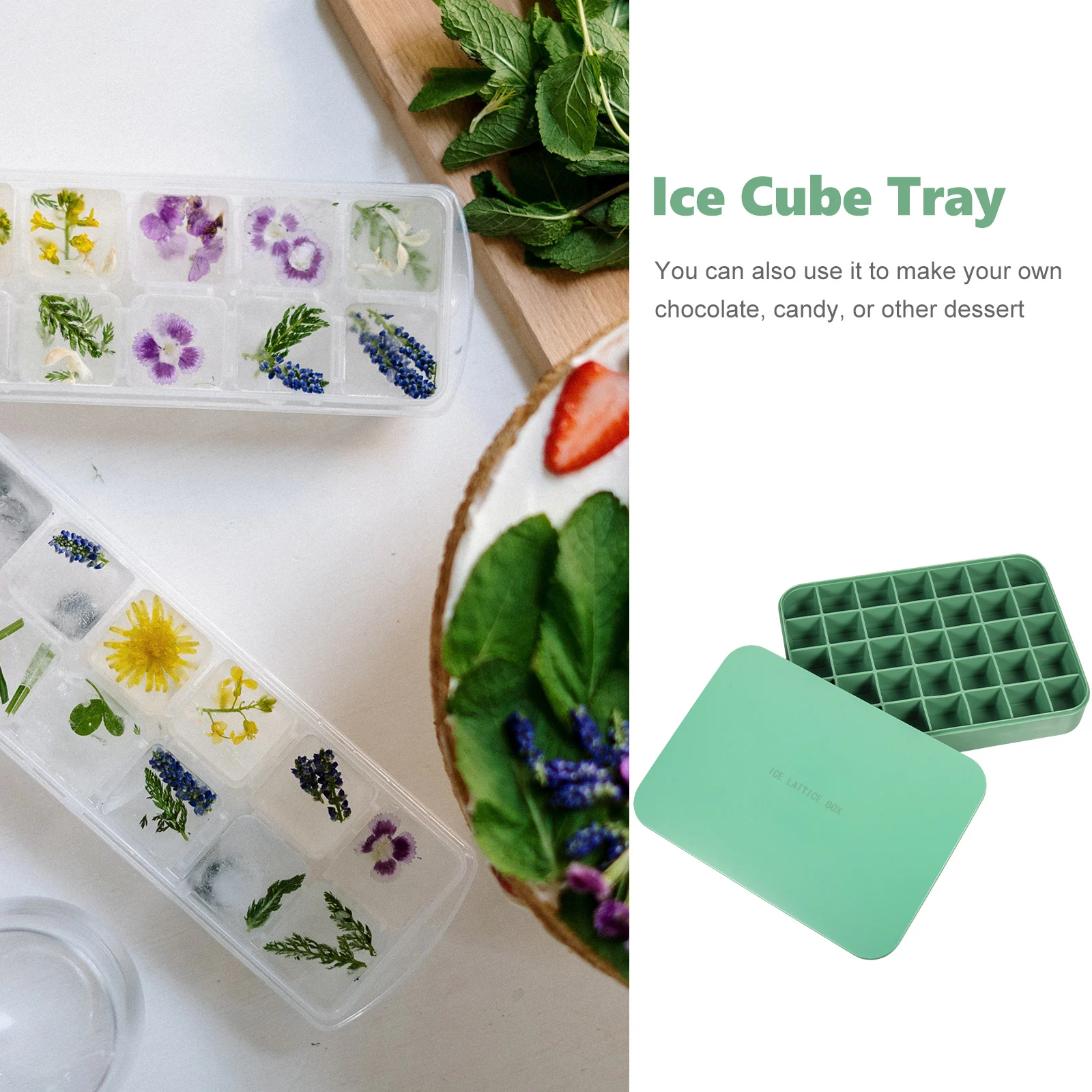 

Large Capacity Silicone Ice Lattice Cube Tray Trays for Freezer Mould Mold Convenient Practical