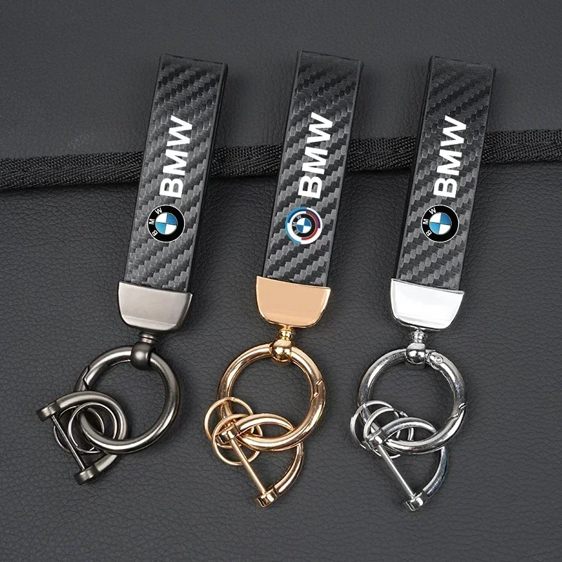 

-Carbon Fibre Car Keychain Zinc Alloy Prevent Loss Keyring For BMW X1 X2 X3 X5 X4 X6 X7 G30 G20 G32 G11 G12 F40 F30 F20 F10 F34