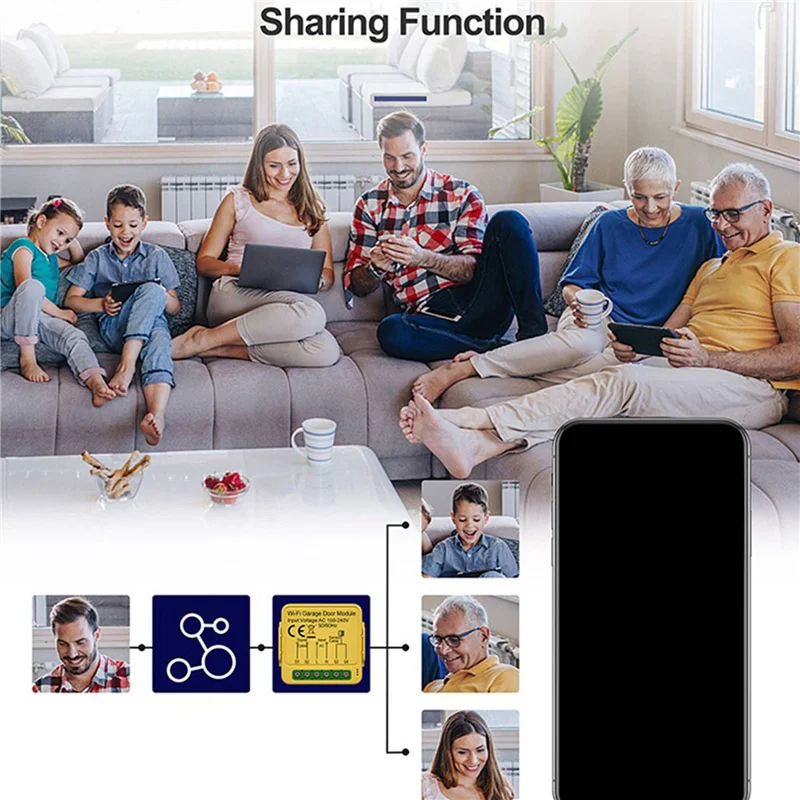 

B30C-2X Модуль контроллера открывания гаражных ворот Tuya, переключатель дистанционного управления, приложение Smart Life, работающее с Alexa Home Assistant, Wi-Fi