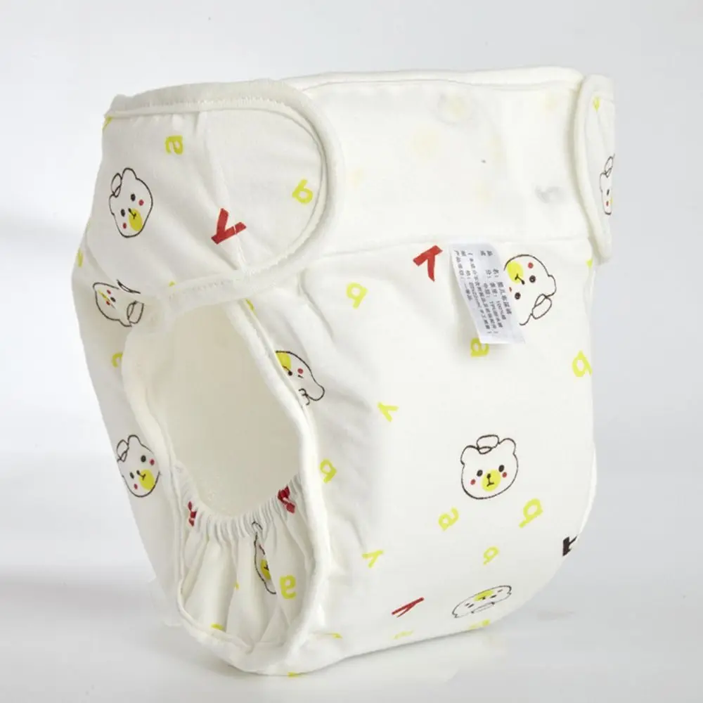 Waterproof Cloth Baby Diaper Pant Cotton Bear Baby Training Pants Nappy Changing Cartoon Design Infants Nappies Children