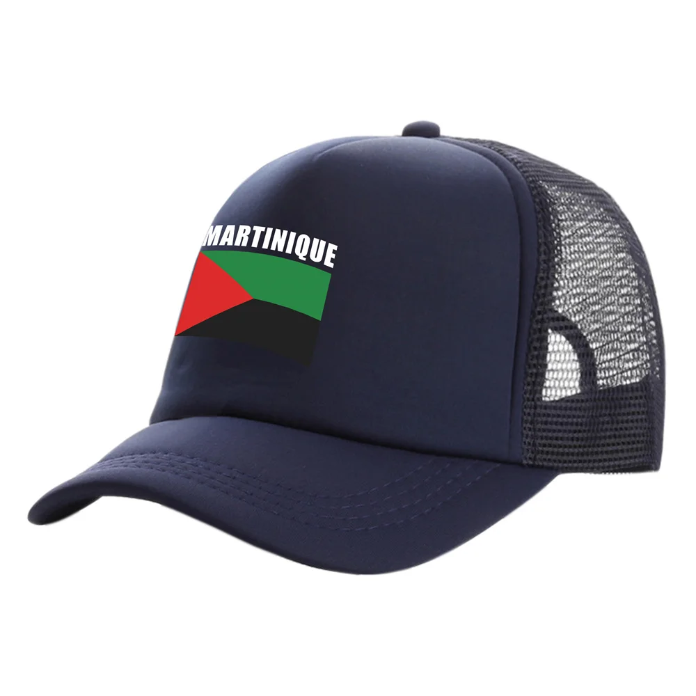 Martinique Trucker Caps Men Country Flag Hat Baseball Cap Cool Summer Unisex Mesh Net Caps