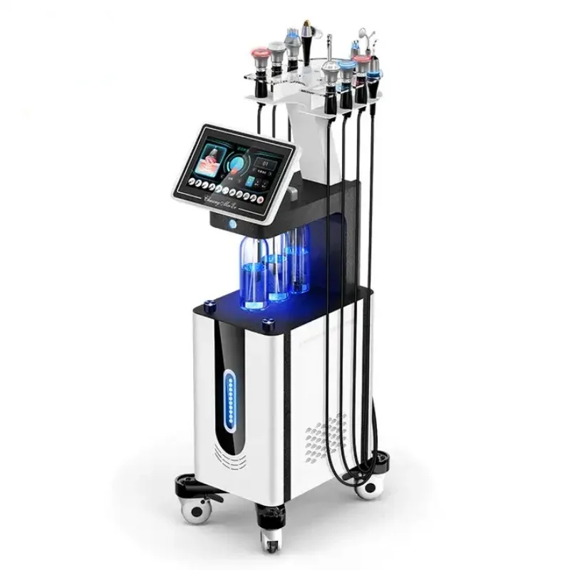 Diamante Jato De Limpeza Profunda, Aqua Faciais Cuidados Com A Pele, cravos removedor, Spa Profissional Máquina Facial, 11 em 1