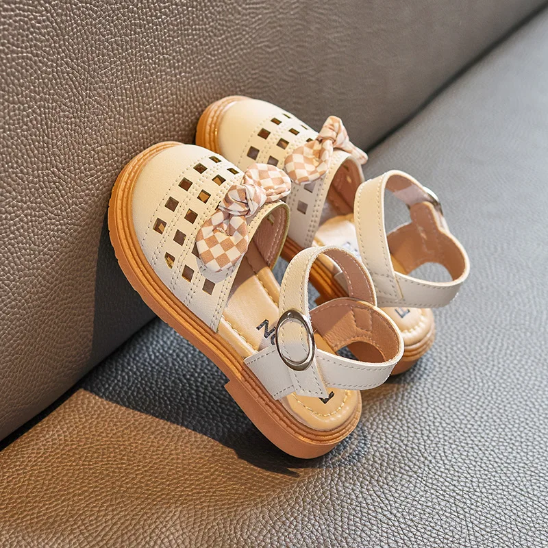 

2025Girls Sandals Summer Soft Kids Non-slip Princess Flat Japan Wind Student Versatile Shoes Children's Fashion PU Casual Shoe