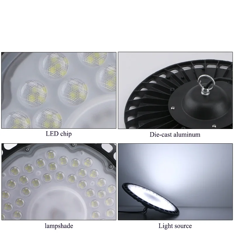 200Wハイベイライトuofo10000lm 13000lm 220v 16000lm ip65防水倉庫ガレージ超高輝度商用照明