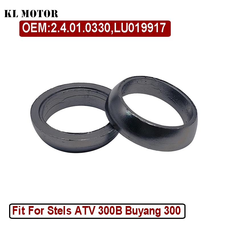

2PCS D300 H300 G300 300CC ATV Quad Muffler Joint Gasket for Buyang 300CC ATV 2.4.01.0330 Repair Kits
