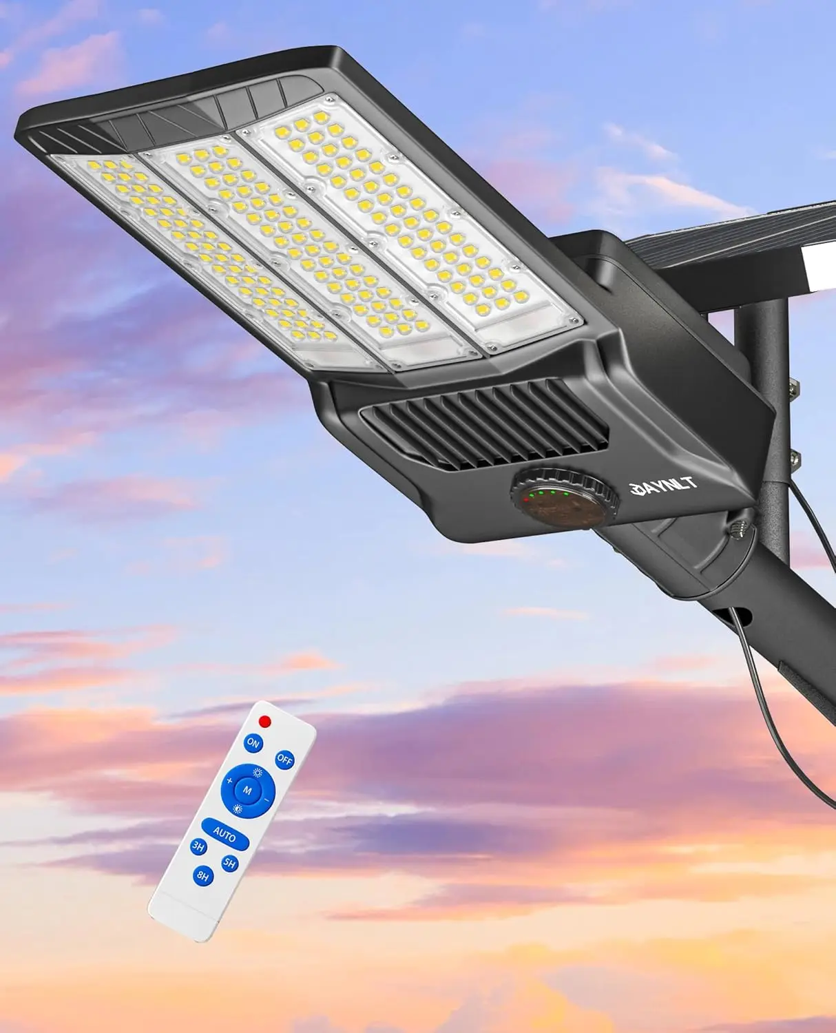 

Солнечные уличные светильники Y-6500W для наружного освещения, 650000 лм, 6500K, мощные коммерческие светильники для парковок, автоматическое включение от заката до рассвета, водонепроницаемые, на солнечной энергии