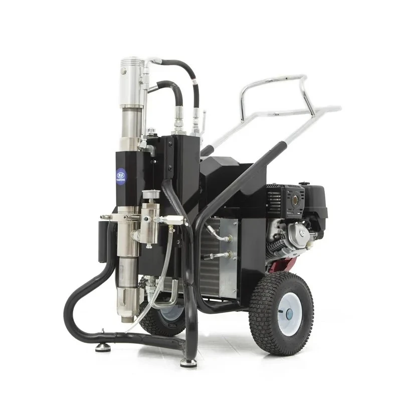 13HP Chrome Coated Gas Engine Airless Paint Sprayer Plaster Coating Painting Machine for Outdoor Construction Equipment