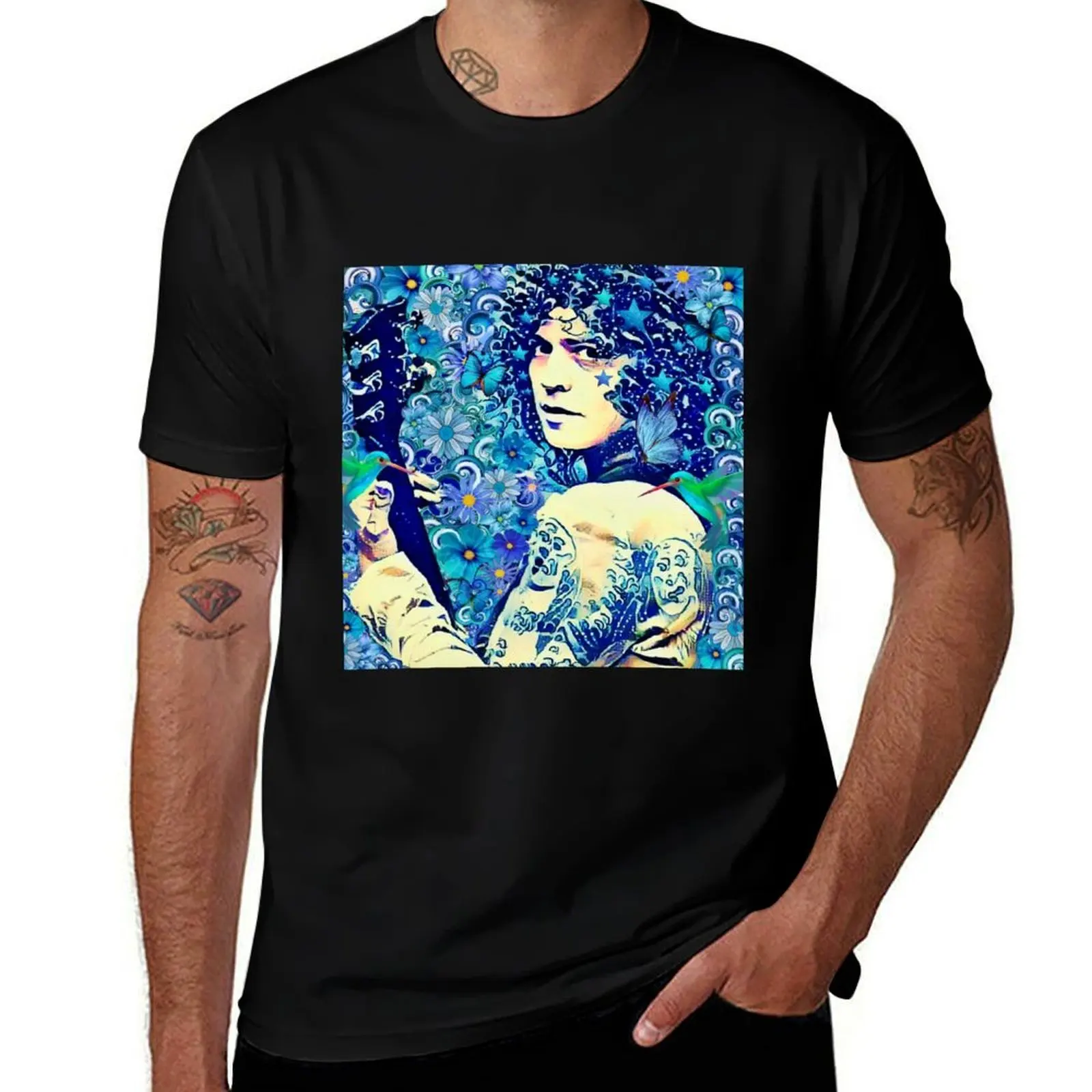 Marc Bolan T-Shirt Soft Touch Basic Cotton T-Shirt