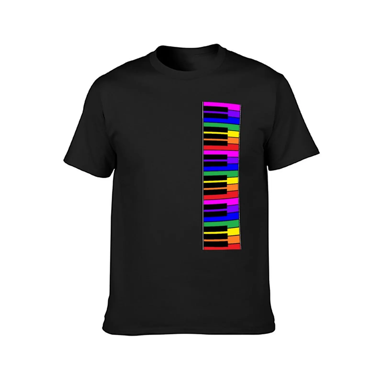 Rainbow Piano Keyboard 2 T-shirt Aesthetic clothing plus size tops slim fit t shirts for men