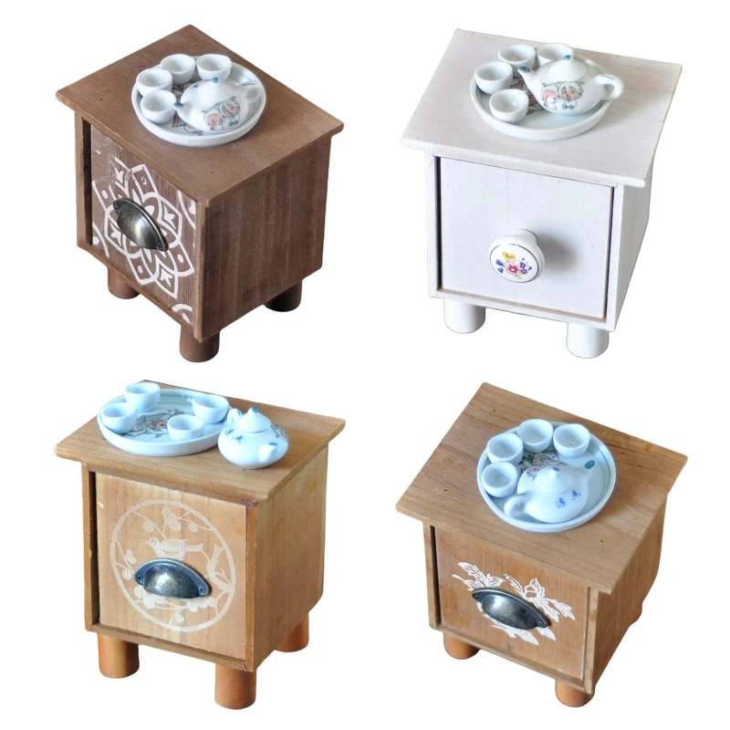 

Newborn Photography Props Mini Tea Table With Tea Tray And Cup Set Full-moon Baby Shooting Accessories Photo Decoraiton